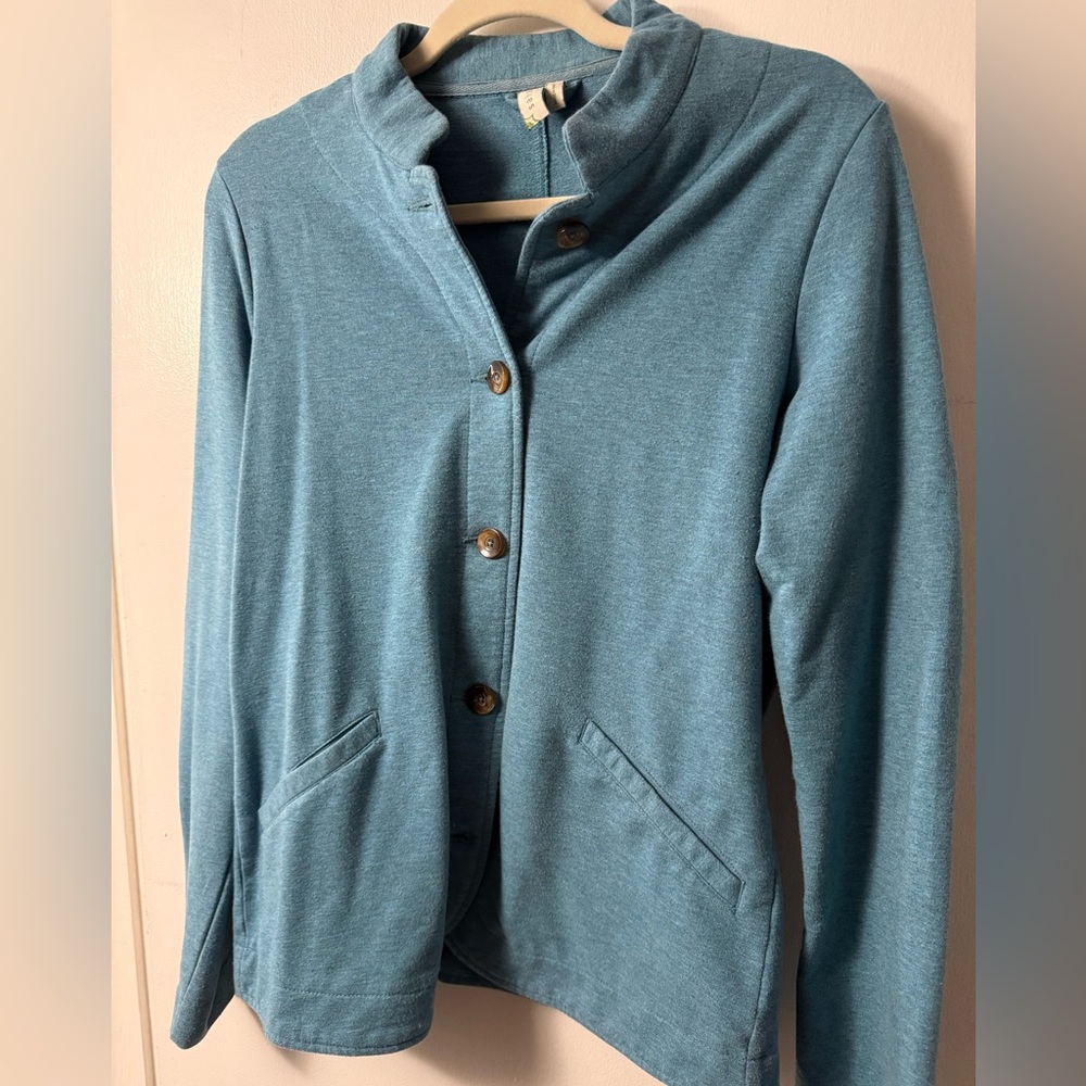 Sahalie Blue Button-Up Cardigan